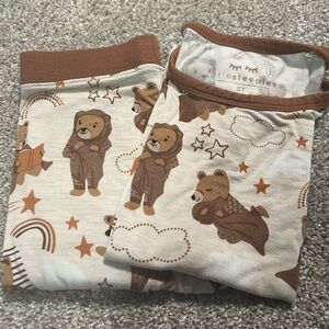 LITTLE SLEEPIES 2 piece: Teddy Bears 3T